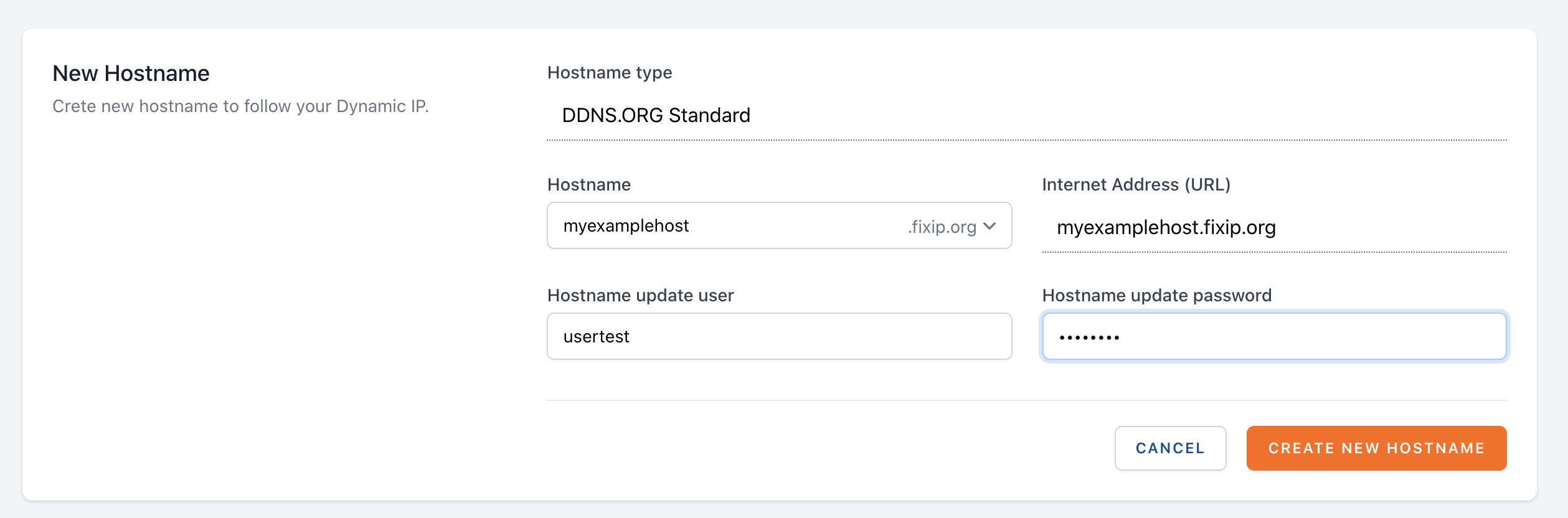 create ddns.org hostname step 2